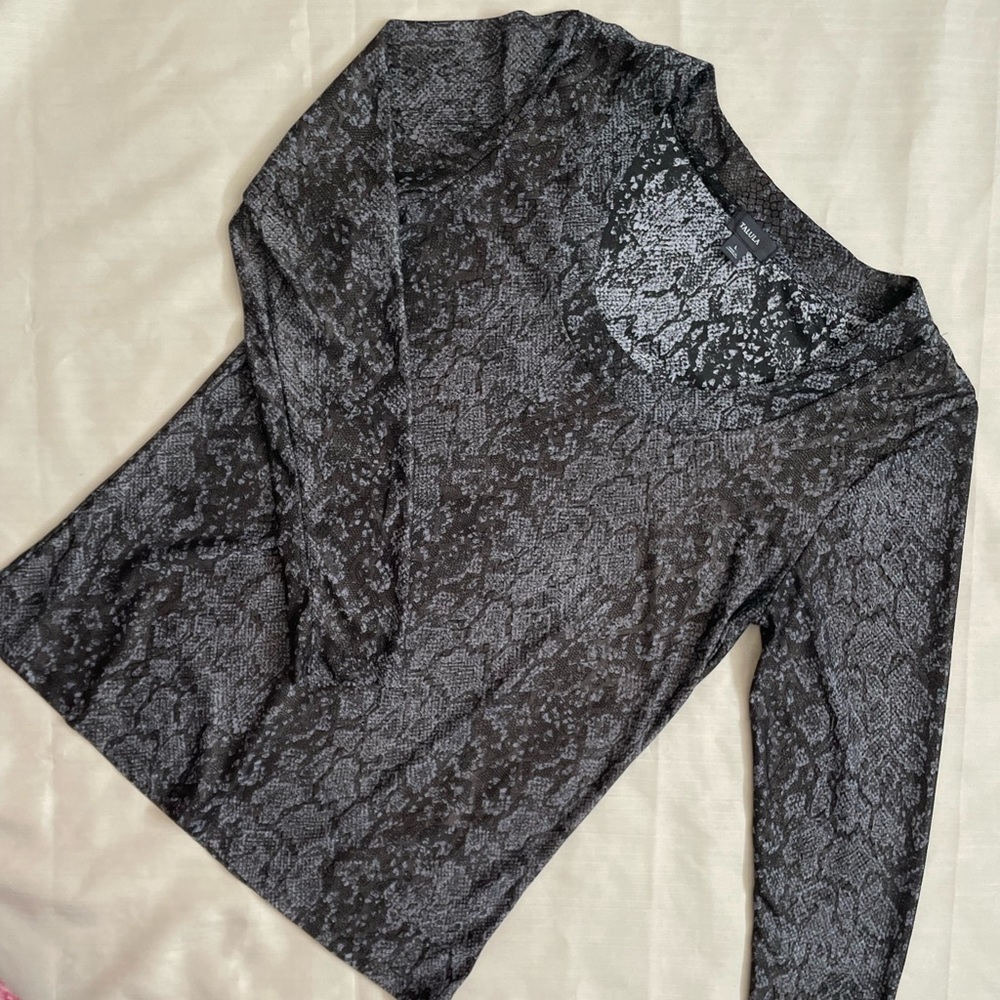 Talula snakeskin print top